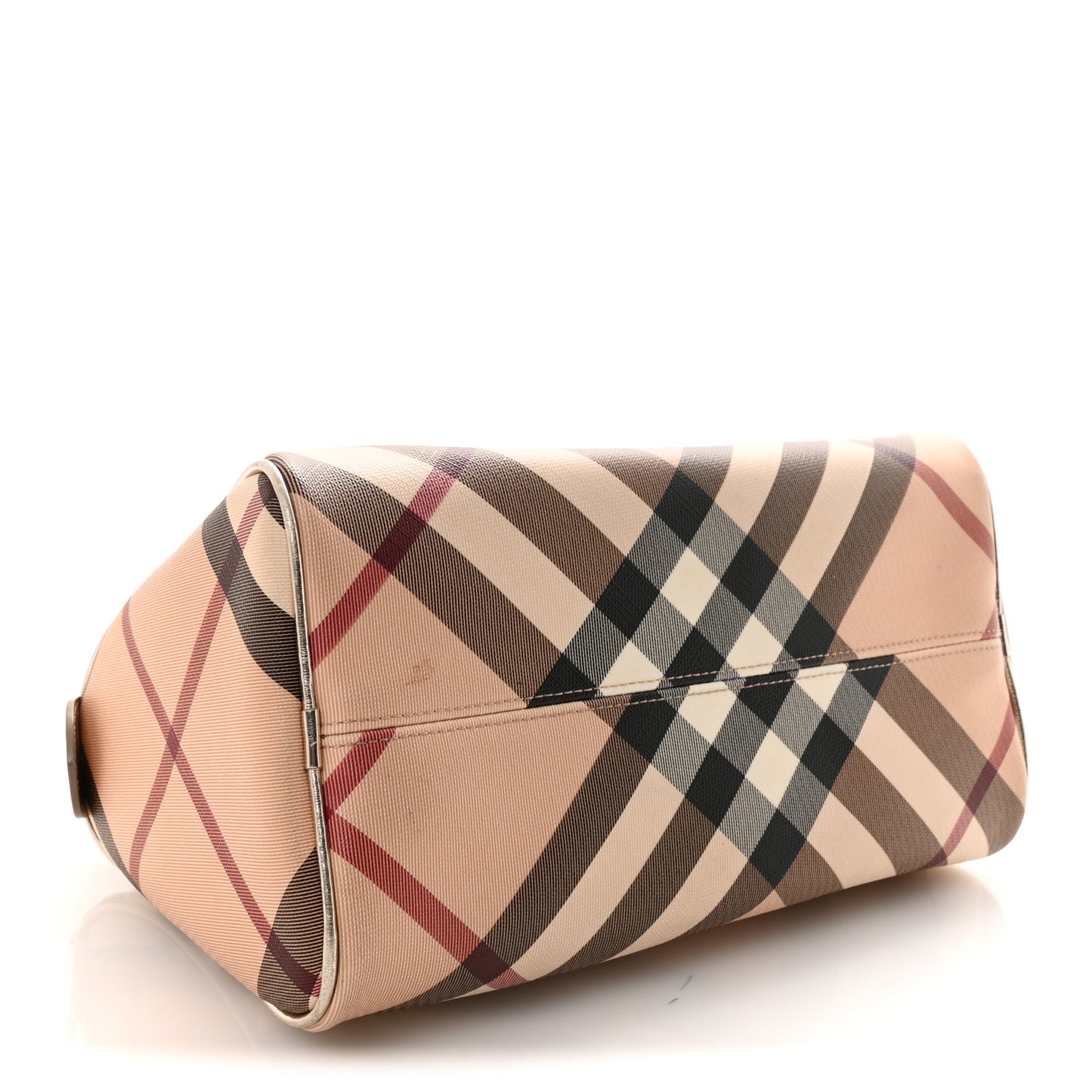 Patent Nova Check Small Chester Bowling Bag Nickel