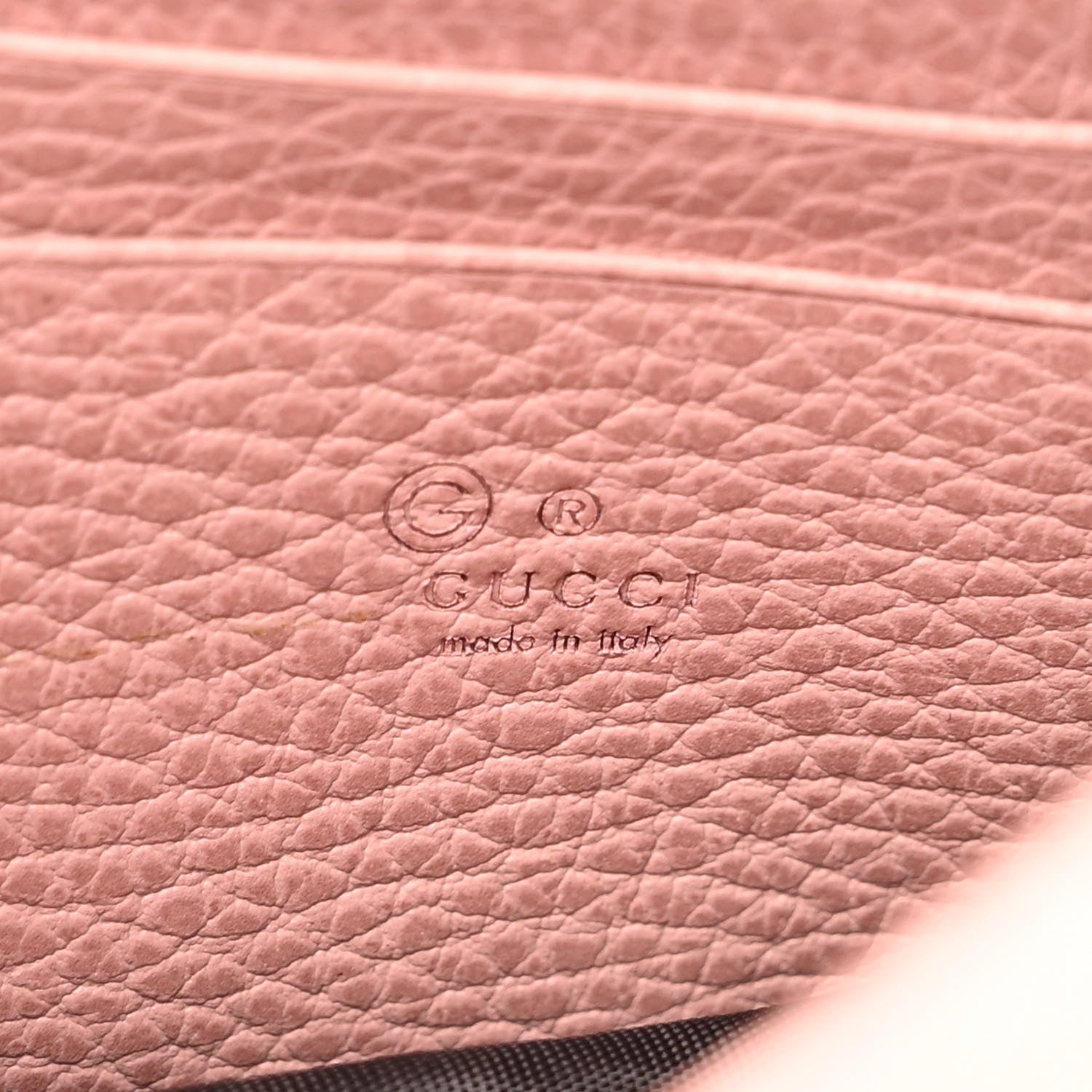 Gucci Dollar Calfskin Interlocking G Chain Wallet Soft Pink 5 of 8