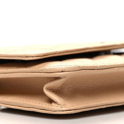 Chanel Caviar Quilted Wallet On Chain WOC Beige 10 of 11
