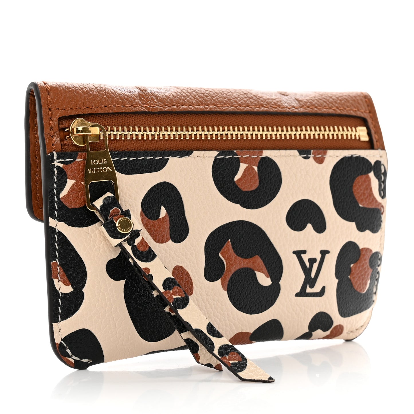 Empreinte Monogram Giant Wild At Heart Key Pouch Caramel