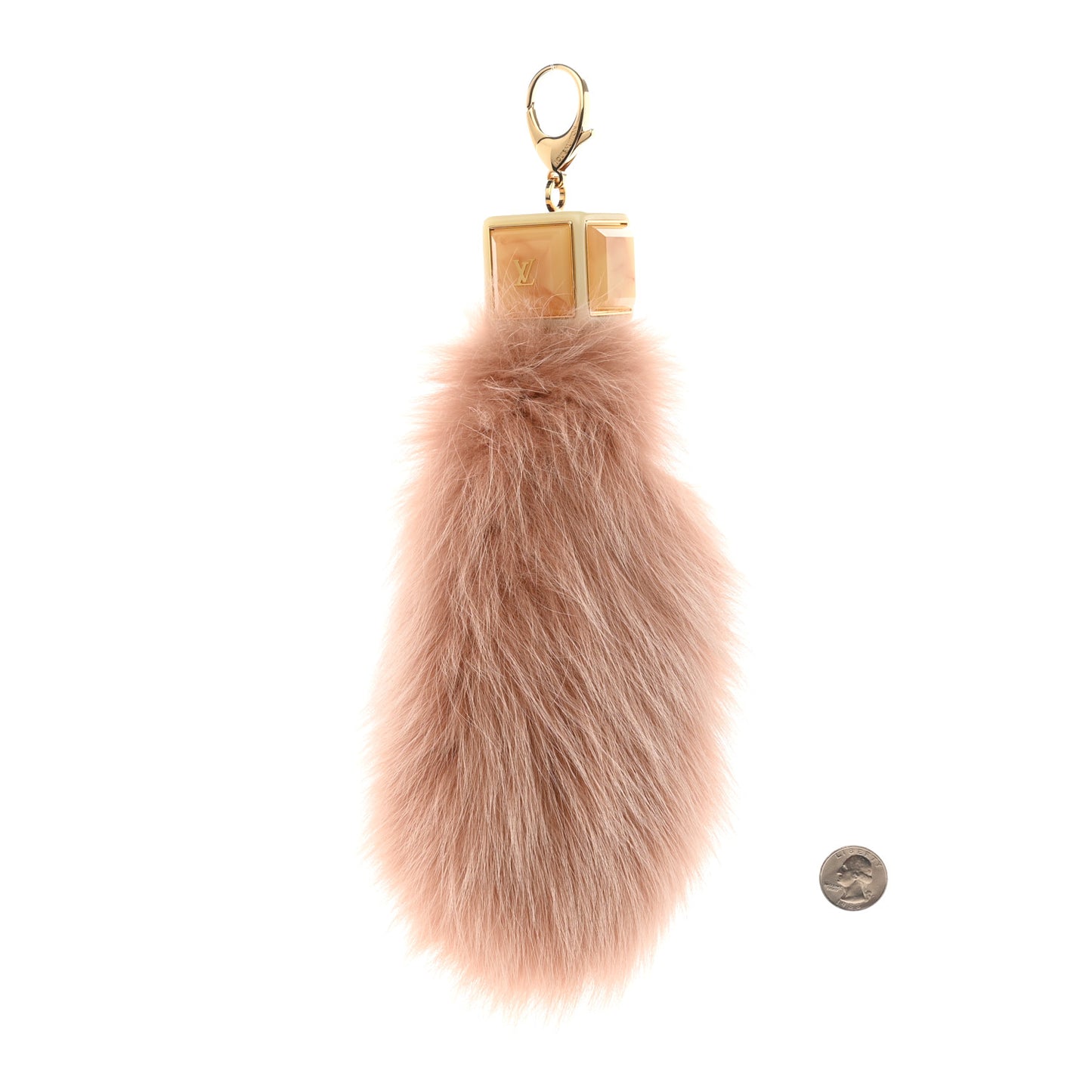 Fox Fur Foxy Key Holder Bag Charm Blush
