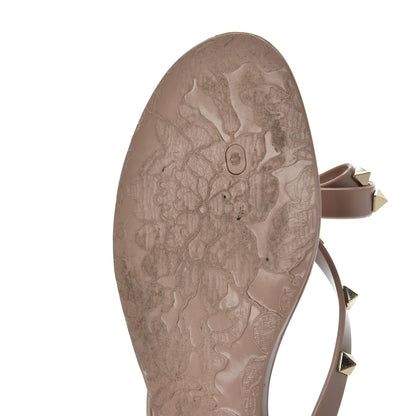 Valentino Garavani PVC Jelly Rockstud Bow Thong Sandals 40 Poudre 10 of 14