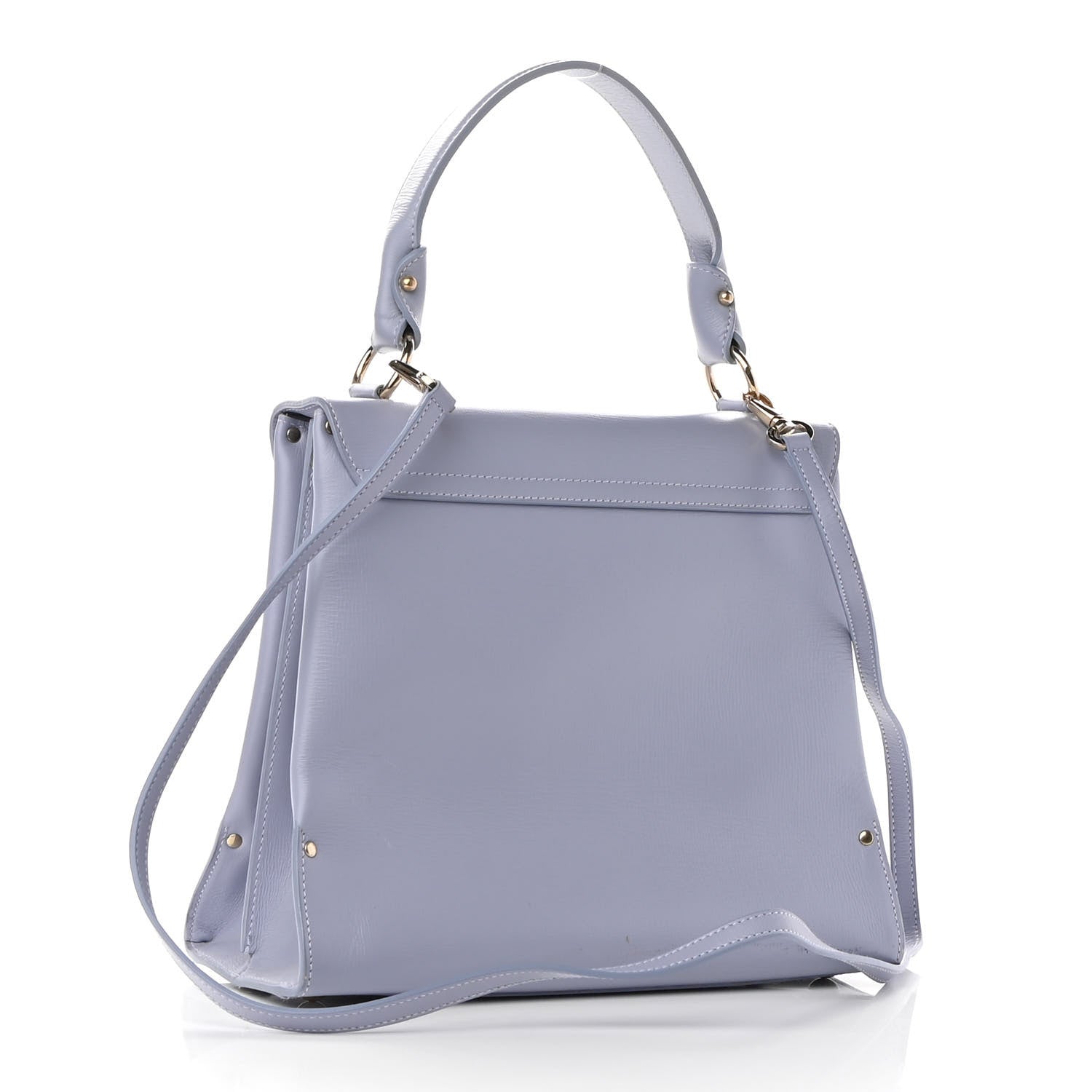 Salvatore Ferragamo Calfskin Gancini 2-Way Top Handle Bag Light Purple 2 of 14