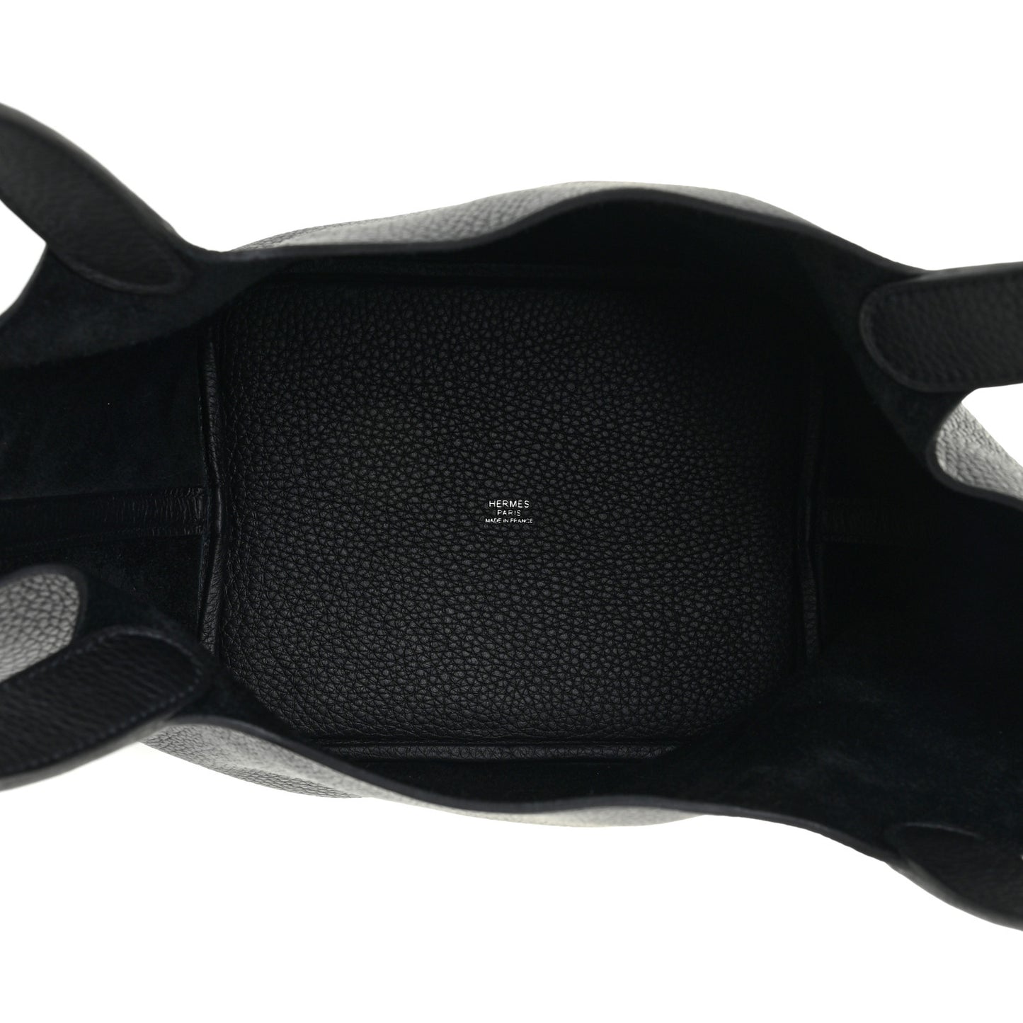 Taurillon Clemence Monochrome Picotin Lock 18 PM Black