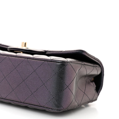 Chanel Iridescent Lambskin Quilted Mini Rectangular Flap Black 10 of 10