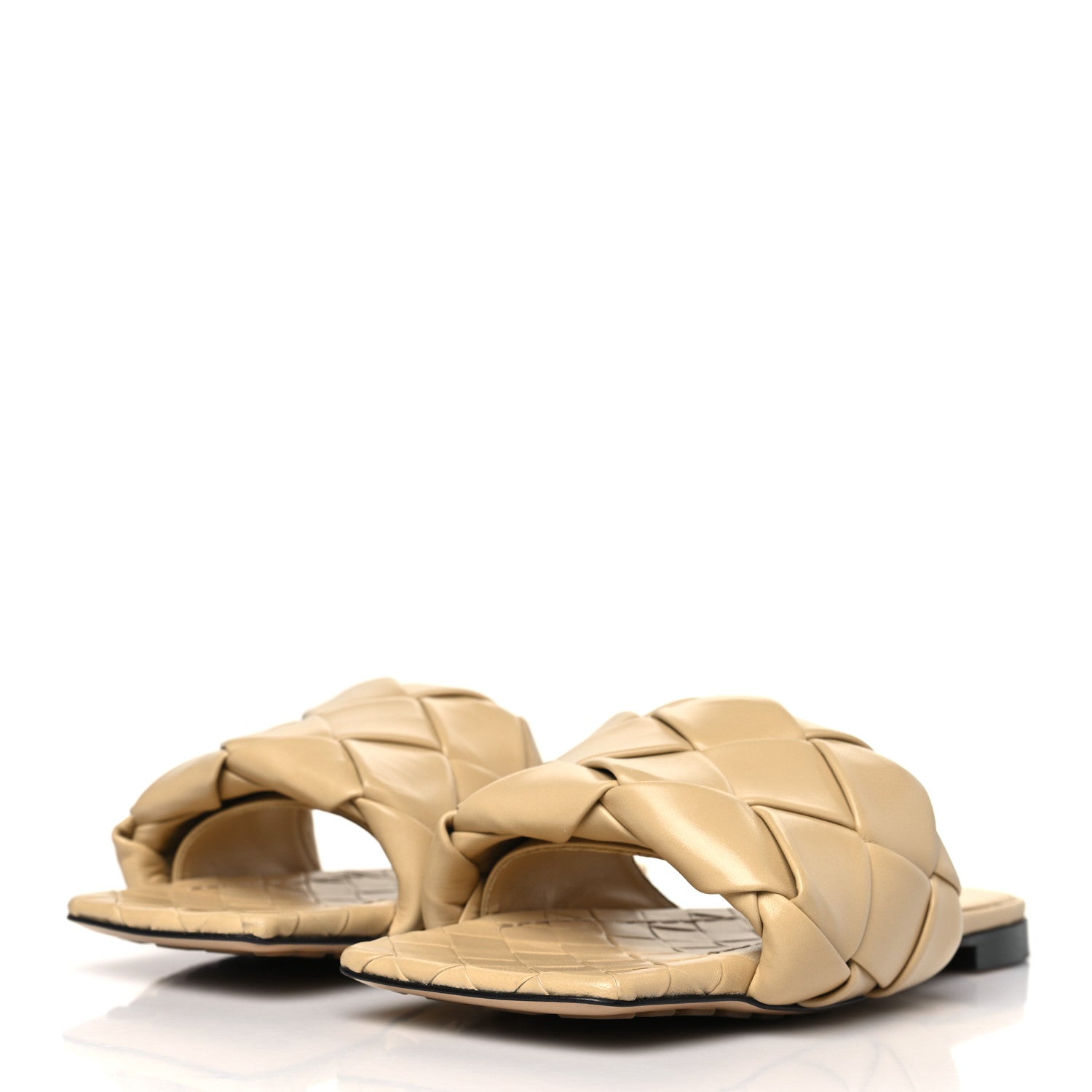 Bottega Veneta Nappa Maxi Intrecciato Lido Flat Sandals 37 Cane Sugar 3 of 8