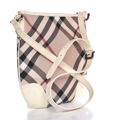 Burberry Nova Check Small Dryden Crossbody Bag White 3 of 14