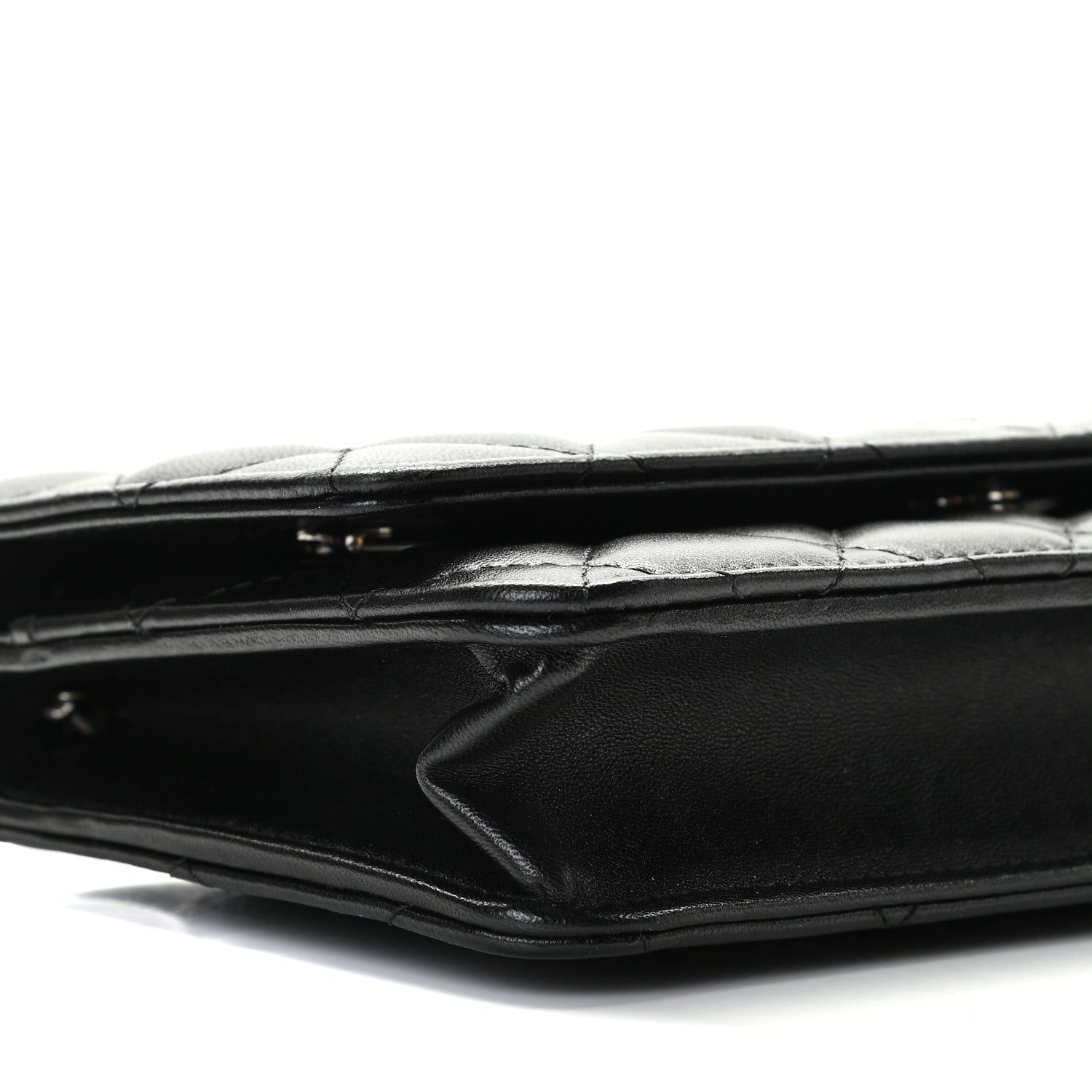 Chanel Lambskin Quilted Wallet On Chain WOC Black 9 of 10