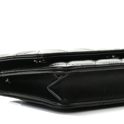 Chanel Lambskin Quilted Wallet On Chain WOC Black 9 of 10