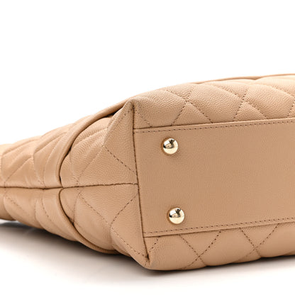Chanel Caviar Quilted Rolled Up Tote Beige 9 of 10