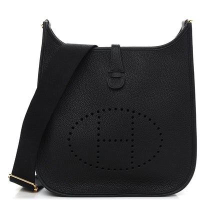 Hermes Taurillon Clemence Evelyne III PM Black 1 of 9