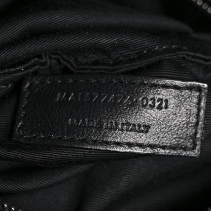 Saint Laurent Lambskin Quilted Small Loulou Puffer Monogram Chain Satchel Black 7 of 11