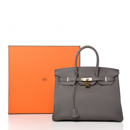 Hermes Togo Birkin 35 Etain 11 of 11