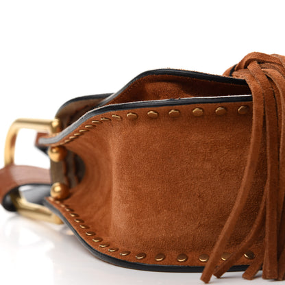Chloe Suede Calfskin Braided Mini Hudson Shoulder Bag Caramel 8 of 9