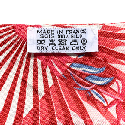 Hermes Silk Mythiques Phoenix Coloriages Twilly White Corail Blue Jean 3 of 6