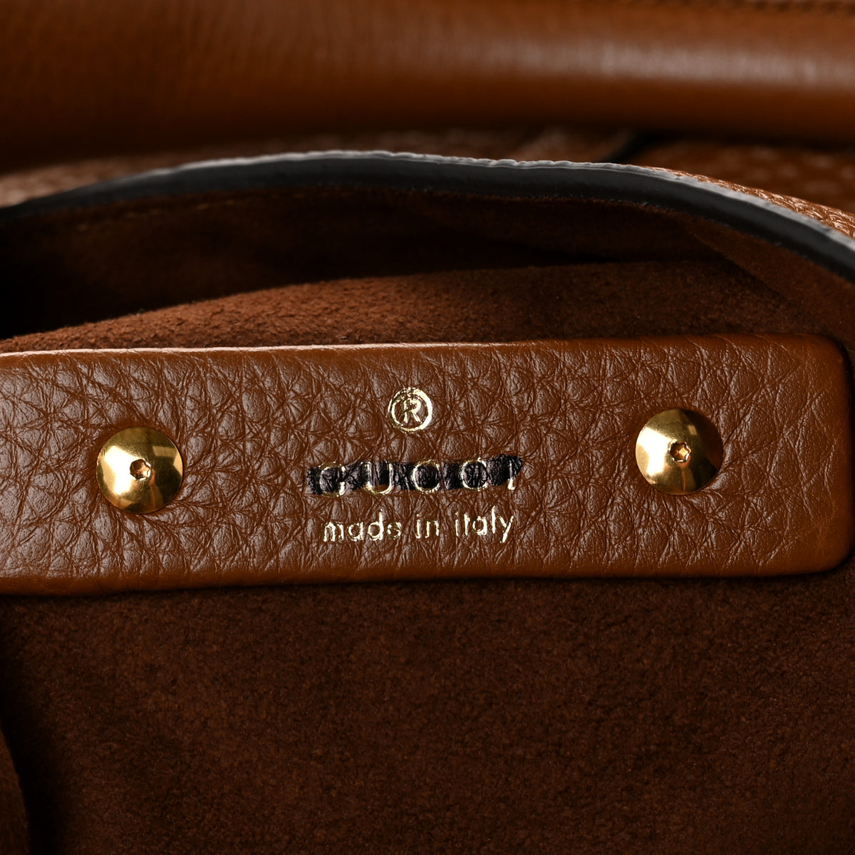 Grained Calfskin Softbit Maxi Shoulder Bag Brown