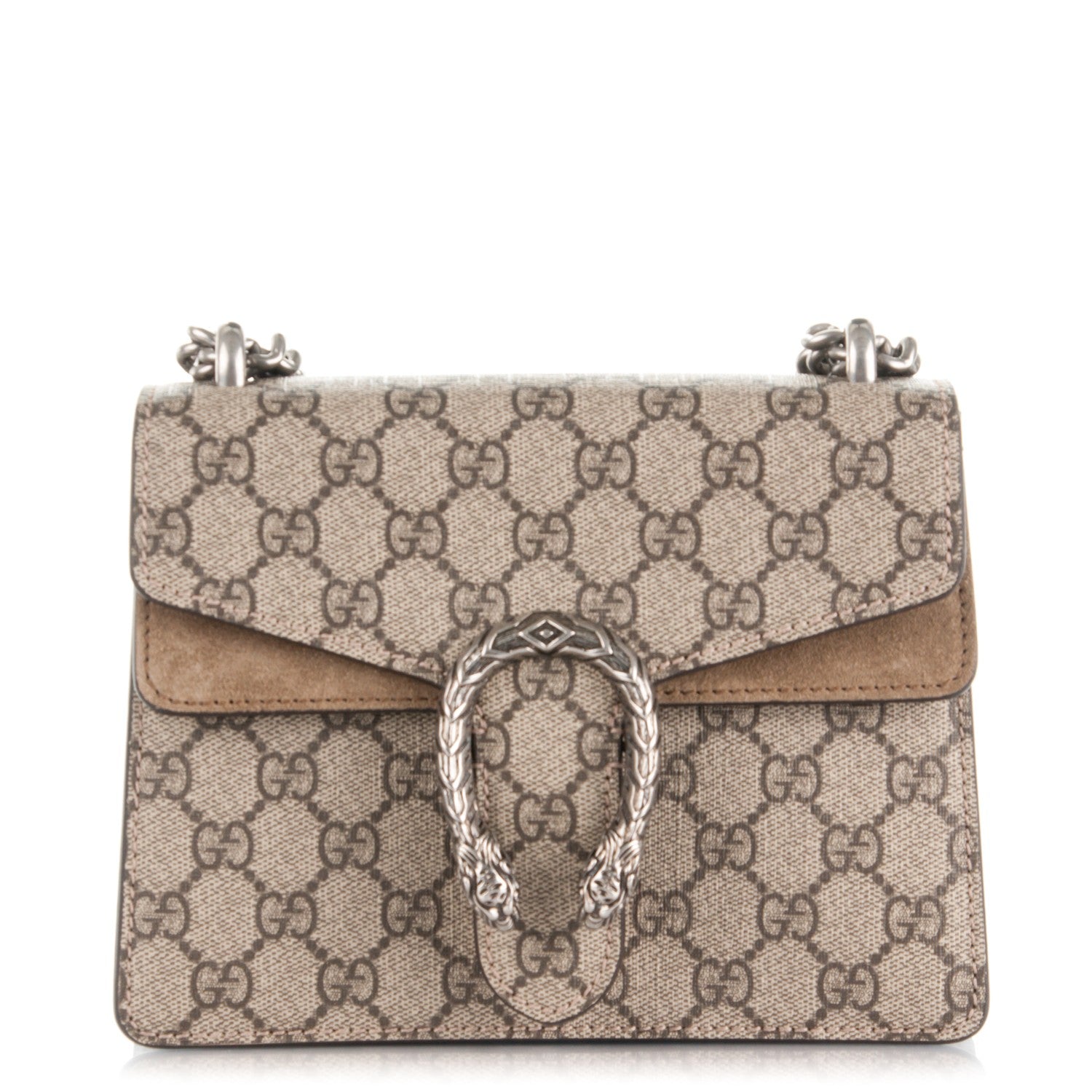 Gucci GG Supreme Monogram Mini Dionysus Shoulder Bag Taupe 1 of 7