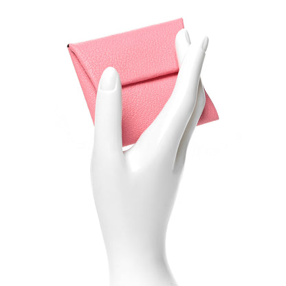 Hermes Chevre Mysore Verso Bastia Coin Purse Rose Confetti Brique 2 of 9