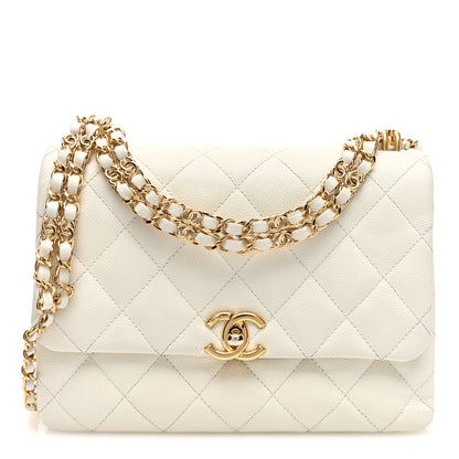 Chanel Caviar Quilted Coco First Flap White 1 of 10