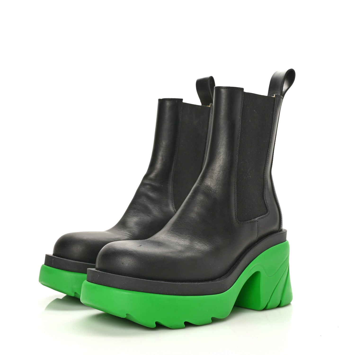 Bottega Veneta Calfskin The Flash Chelsea Boots 38 Black Grass 3 of 7