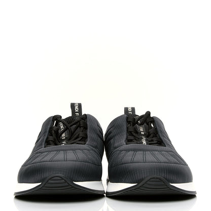Fendi Nylon Womens FFreedom Sneakers 40 Blue Scuro Black White 2 of 4