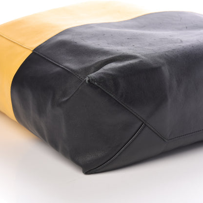 Celine Lambskin Vertical Bi-Cabas Yellow Black 10 of 11