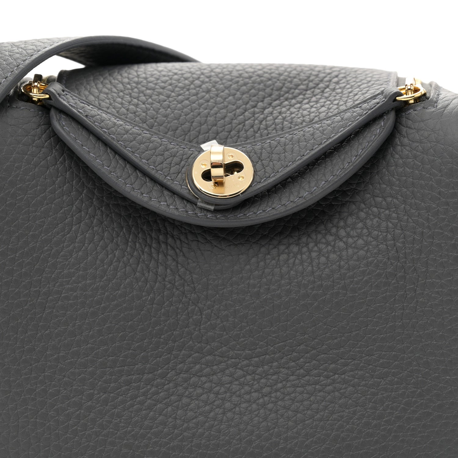 Hermes Taurillon Clemence Mini Lindy 20 Ardoise 8 of 11