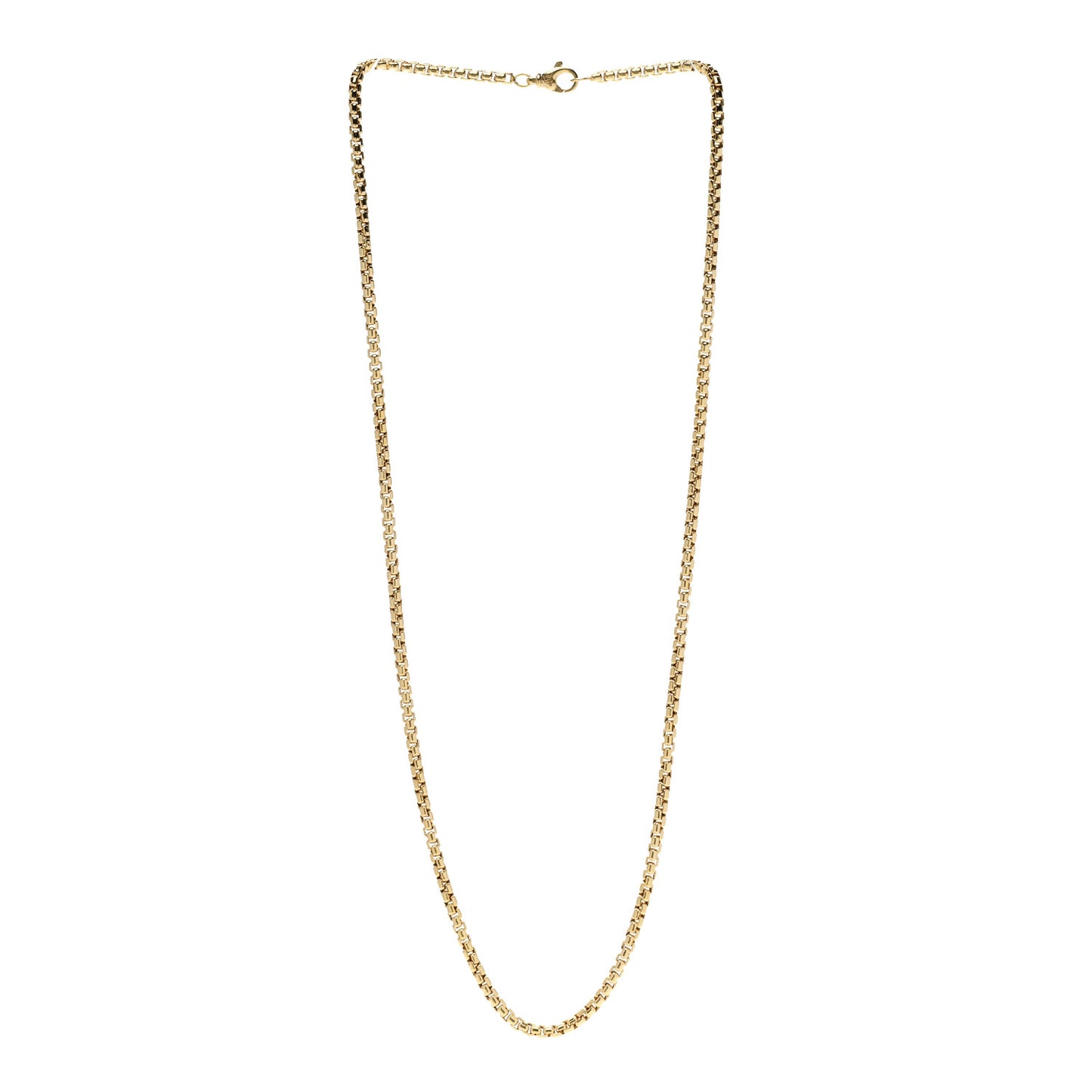 18K Yellow Gold 3.4mm Box Chain Necklace