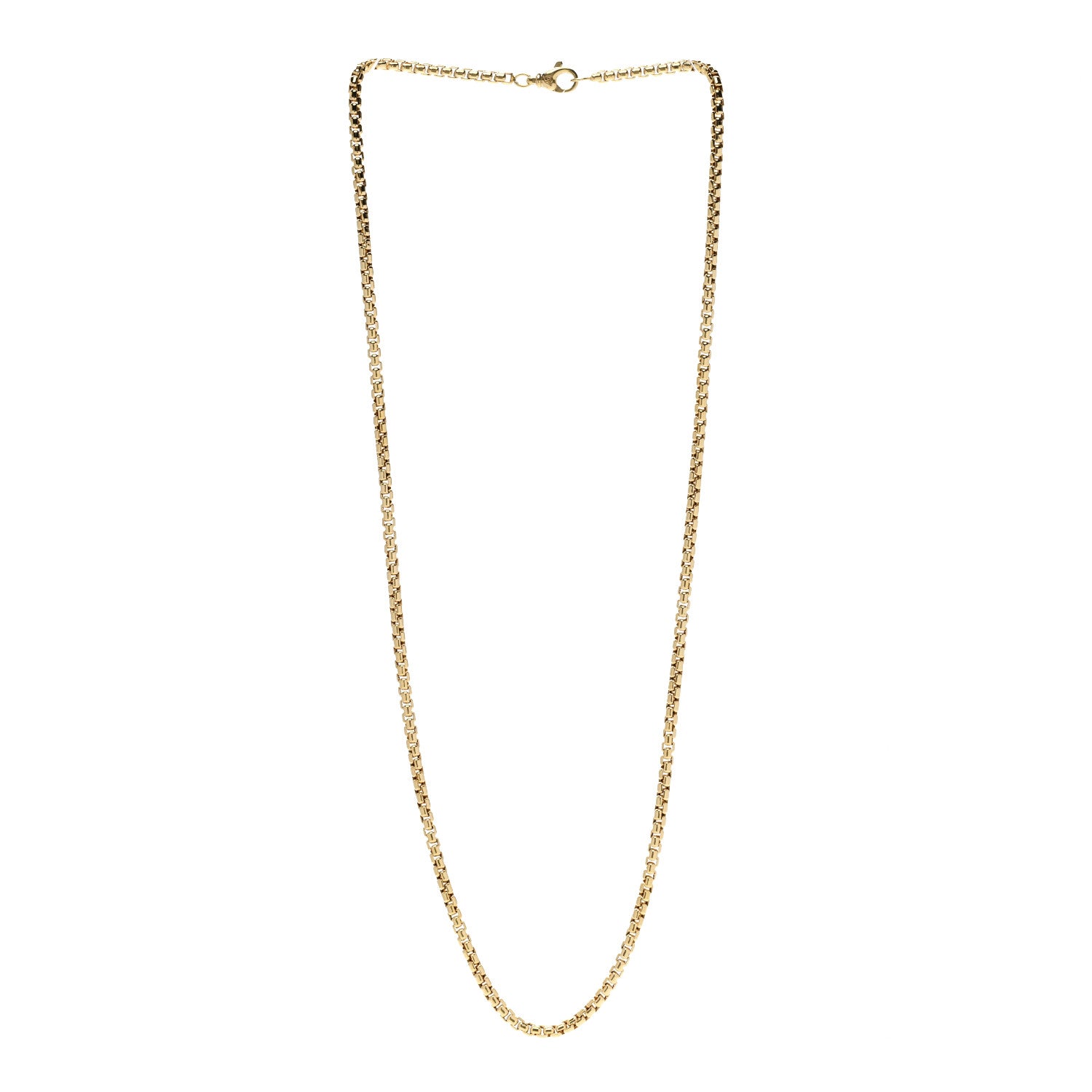 David Yurman 18K Yellow Gold 3.4mm Box Chain Necklace 3 of 5