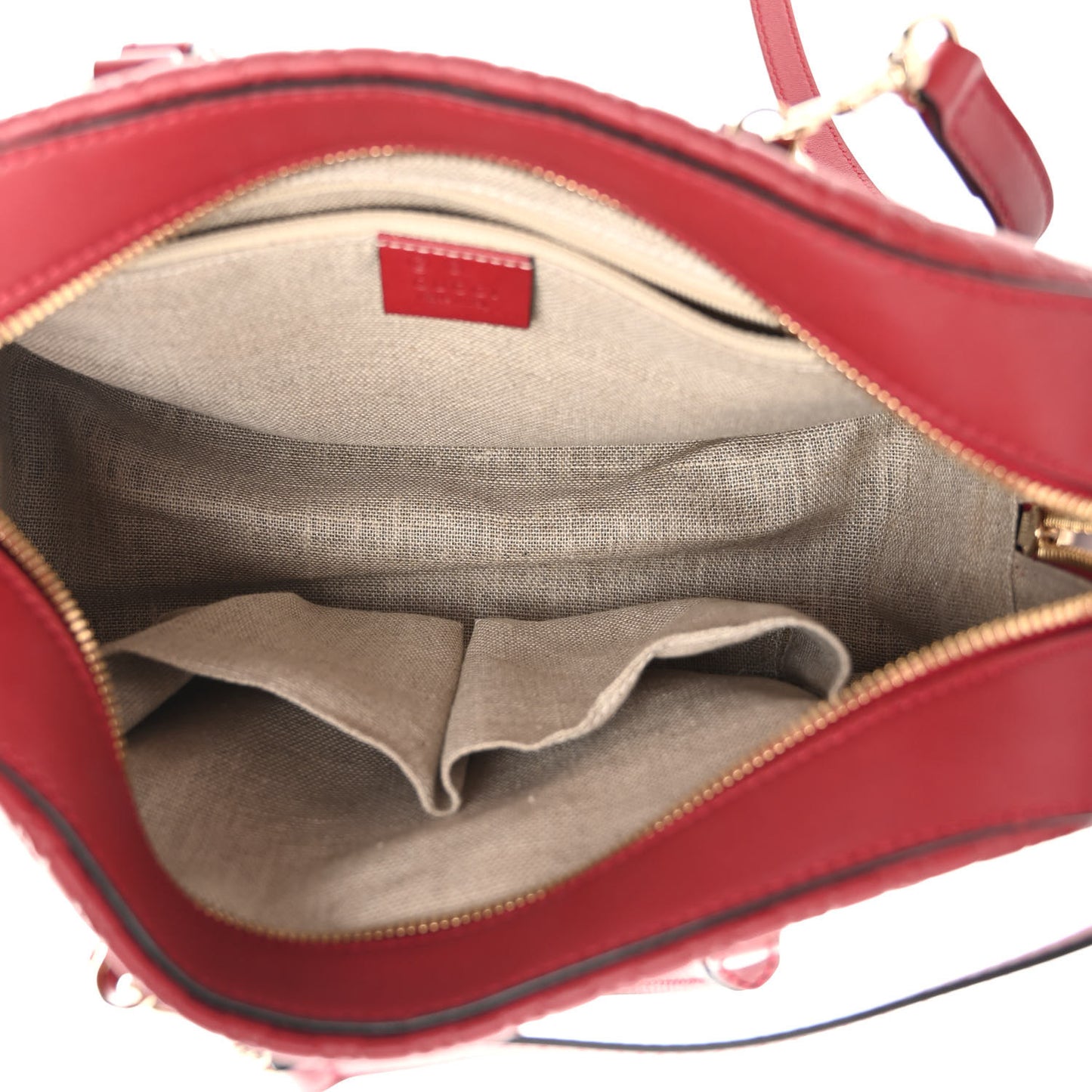 Soft Microguccissima Medium Crossbody Bag Rosso