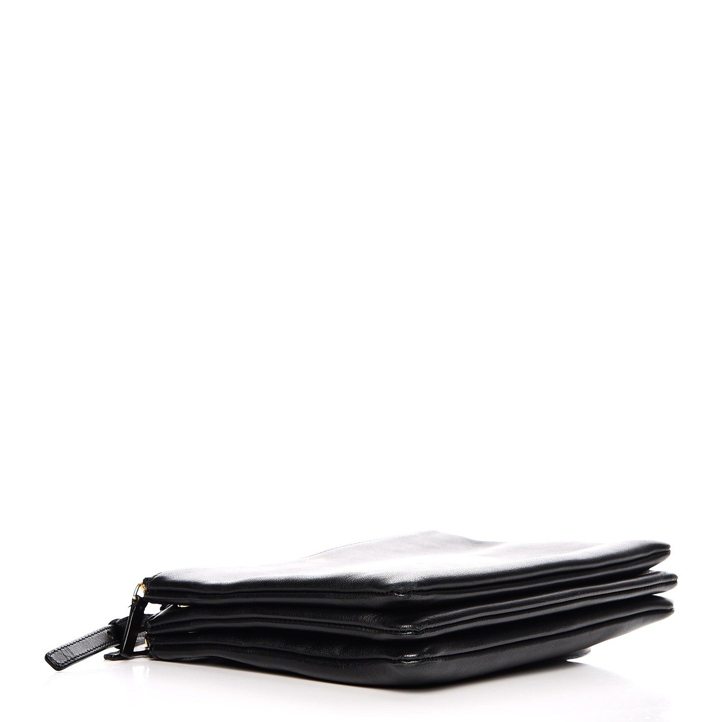 Lambskin Large Trio Crossbody Bag Black