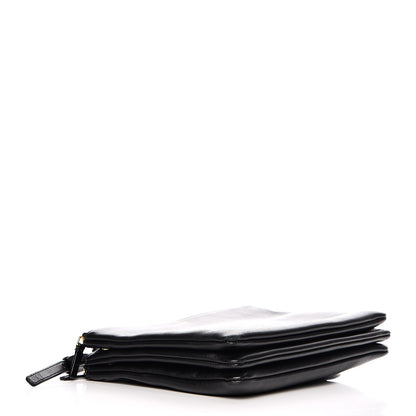 Celine Lambskin Large Trio Crossbody Bag Black 4 of 12