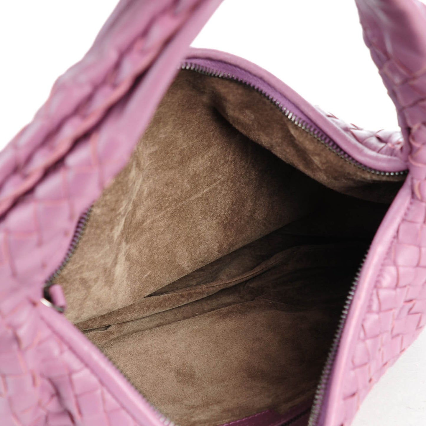 Nappa Intrecciato Medium Veneta Hobo Purple
