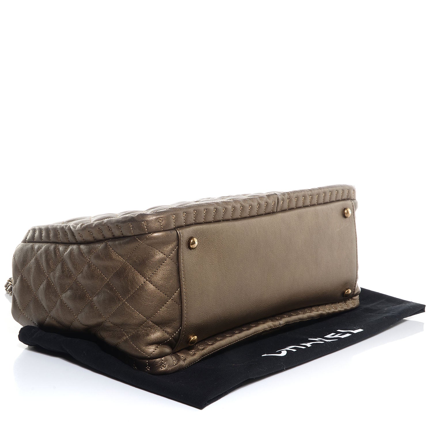 Chanel Calfskin Quilted Small Istanbul Tote Gold 4 of 8