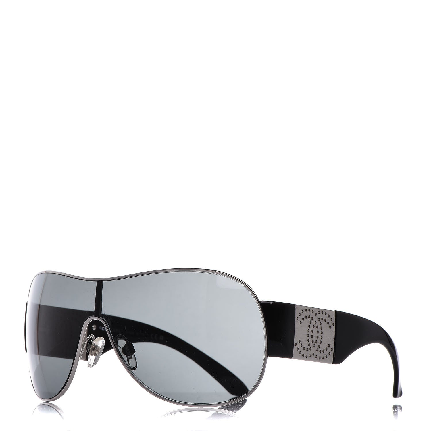 Chanel CC Sunglasses 4154 Silver Black 1 of 9