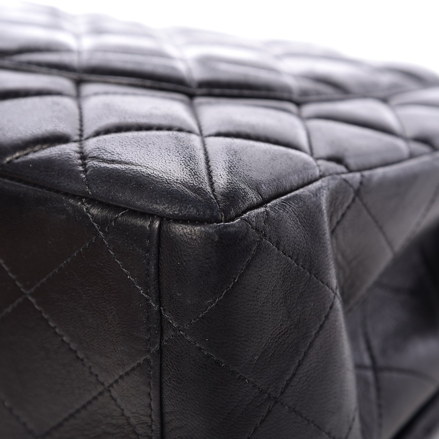 Lambskin Quilted Maxi Single Flap Black