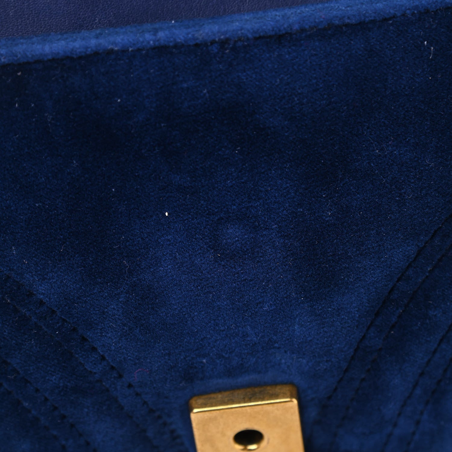 Gucci Velvet Matelasse Small GG Marmont Shoulder Bag Cobalt Blue 14 of 20
