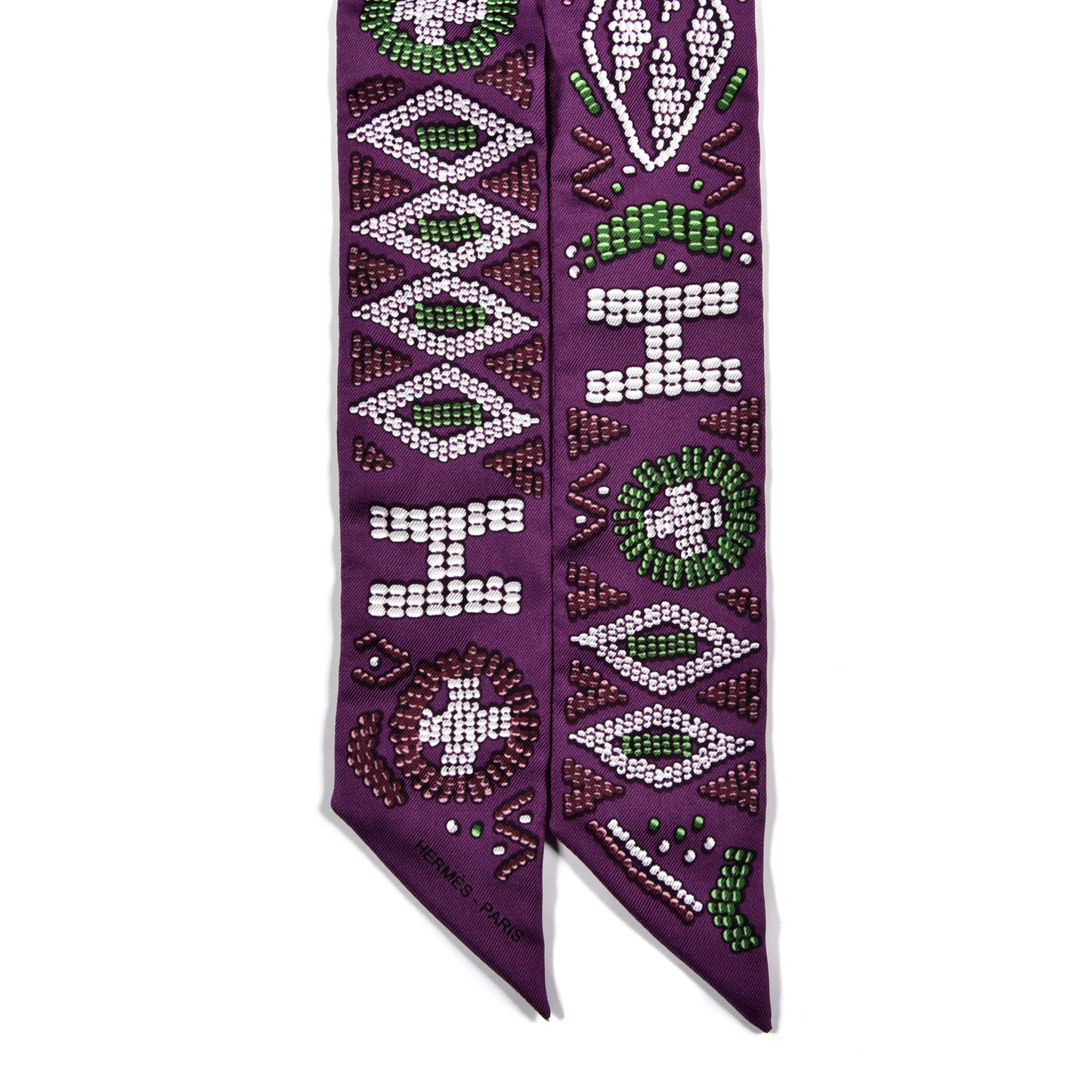 Silk Kelly En Perles Twilly Violet Vert Lie De Vin