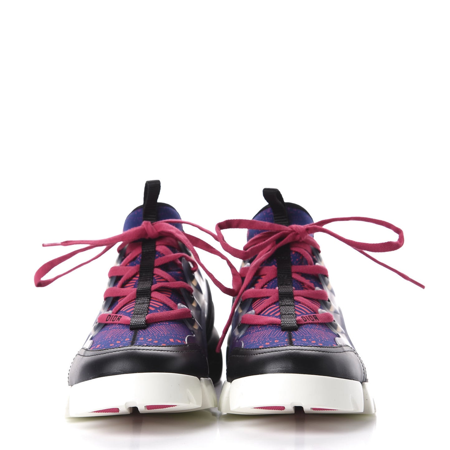 Technical Fabric Rubber Womens Fireworks D-Connect Sneakers 38.5 Deep Blue Pink