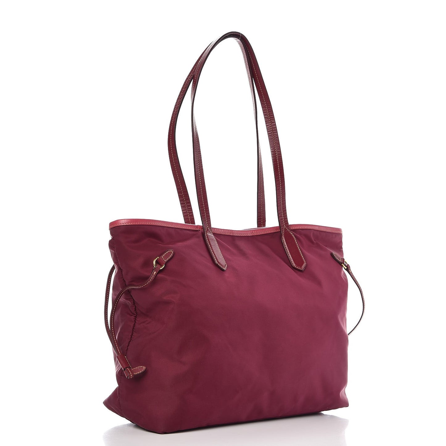 Tessuto Nylon Saffiano Tote Wine