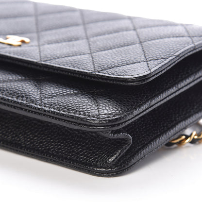 Chanel Caviar Quilted Wallet On Chain WOC Black 12 of 13