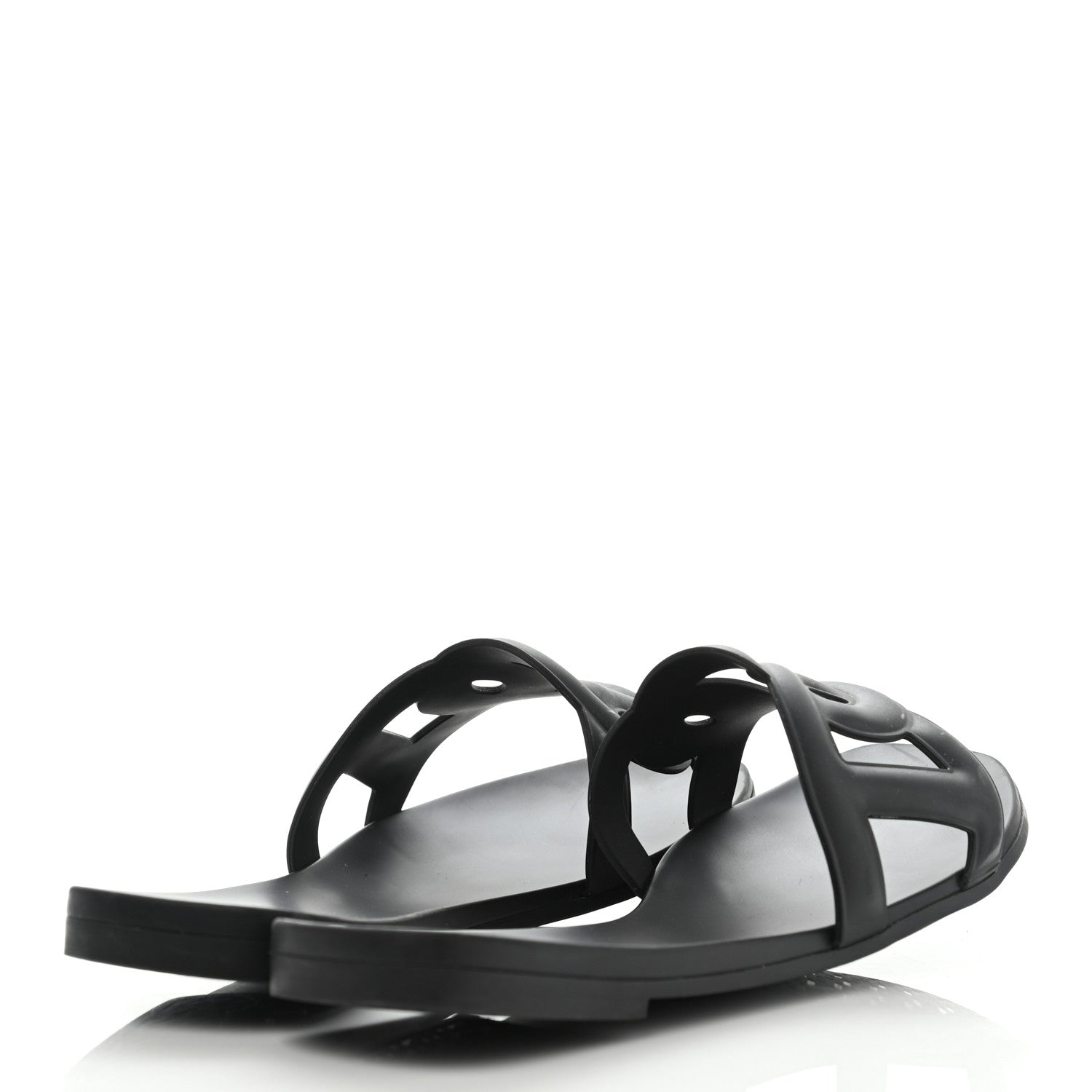 Hermes Rubber Aloha Sandals 41 Black 4 of 9