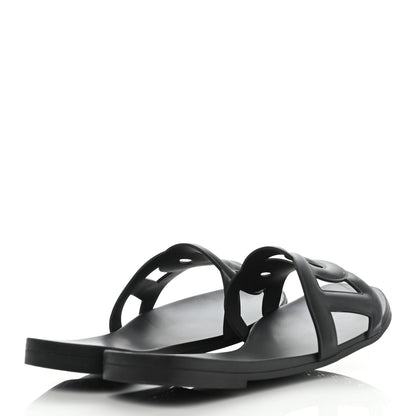 Hermes Rubber Aloha Sandals 41 Black 4 of 9