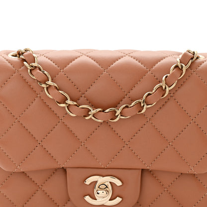 Chanel Lambskin Quilted Mini Square Flap Brown 8 of 10