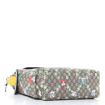 Gucci GG Supreme Monogram Love Pets Diaper Bag Yellow 5 of 11