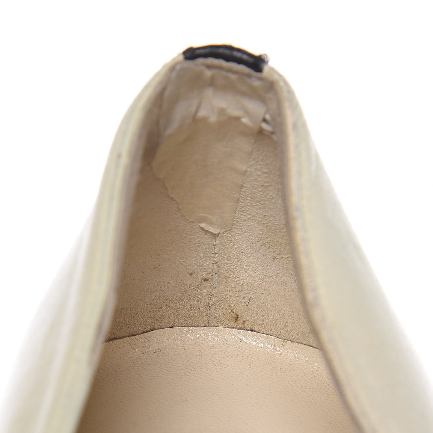 Lambskin Cap Toe Espadrille Wedge Pumps 40 Beige Black
