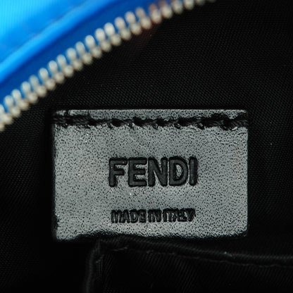 Fendi Nylon Shiny Nappa Nutria Fox Fur Monster Eyes Mini Backpack Charm Blue Royal Multicolor 4 of 6