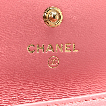 Chanel Lambskin Quilted Chanel 19 Flap Card Holder Pink 6 of 8