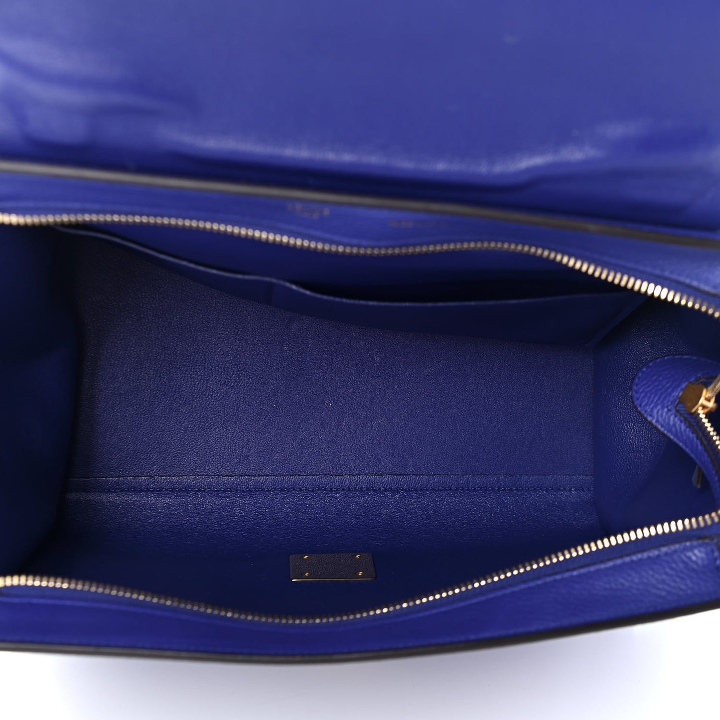 Drummed Calfskin Suede Small Trapeze Indigo