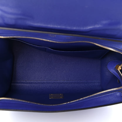 Celine Drummed Calfskin Suede Small Trapeze Indigo 4 of 4